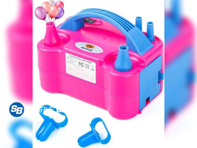 Lot 58-58236 - New  Electric Balloon Pump, Portable Electric Balloon Blower Machine Balloon Air Pump Dual Nozzle 11...