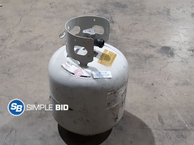 Lot 58-34724 - Grill Propane Tank - has some Propane in them - Great for Swap Outs!