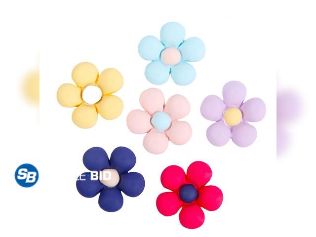 Lot 58-38854 - New 8 pcs Cute Flower Magnet, Girl Pink Magnet for Fridge and Locker, Whiteboard, and Decoration Flo...