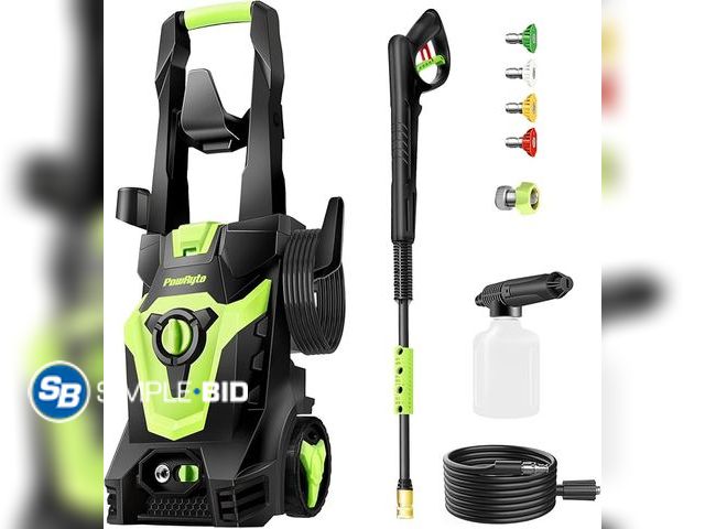 Lot 58-34301 - New Electric Pressure Washer, Foam Cannon, 4 Different Pressure Tips, Power Washer, 3800 PSI 2.4 GPM