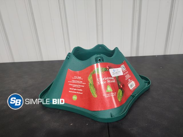 Lot 58-26077 - CHRISTMAS IN JULY! New Christmas Tree Stand - trees up to 6 ft tall 5 gallon capacity