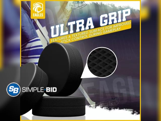 Lot 58-73487 - New EAGLES Ice Hockey Pucks 1, 2, 3, 6 or 50 Pack | High Grade Pucks Official Reg - 3 pack