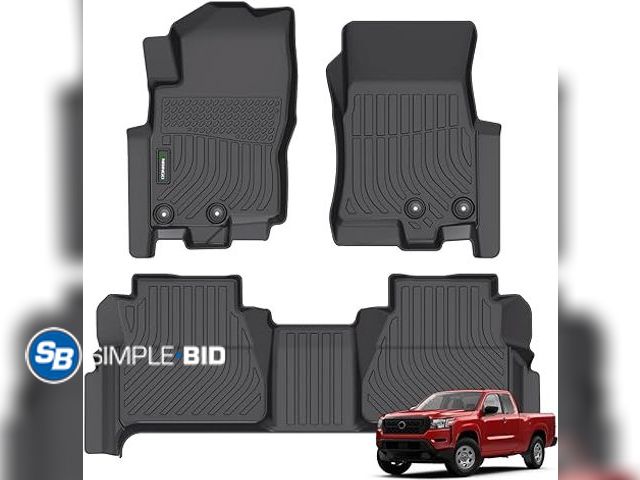 Lot 58-36669 - Anbingo- Floor Mats for 2022-2024 Nissan Frontier Crew Cab - 2nd Row Under Seat Storage All Weather ...
