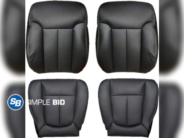 Lot 58-83330 - New NLQR Black Front Driver &amp; Passenger Side Bottom and Top Lean Back Replacement Microfiber Lea...
