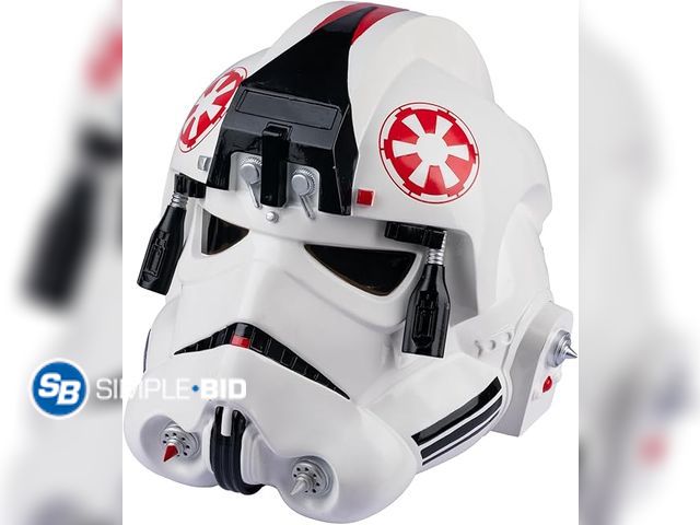 Lot 58-28839 - New Evere AT Pilot Helmet Deluxe Full Head Helmet for Cosplay Props Halloween Collectible Home Decor...