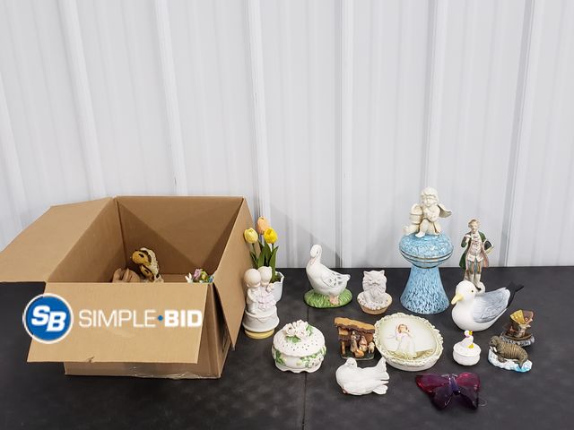 Lot 58-74385 - Lot of Ceramic, Glass Figurines and more - variety of styles