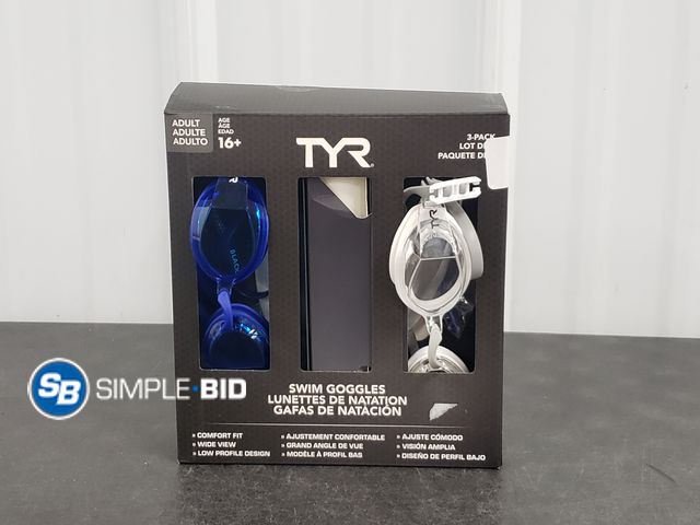 Lot 58-73908 - TYR Junior Size Swim Goggles - set of 3 - unused