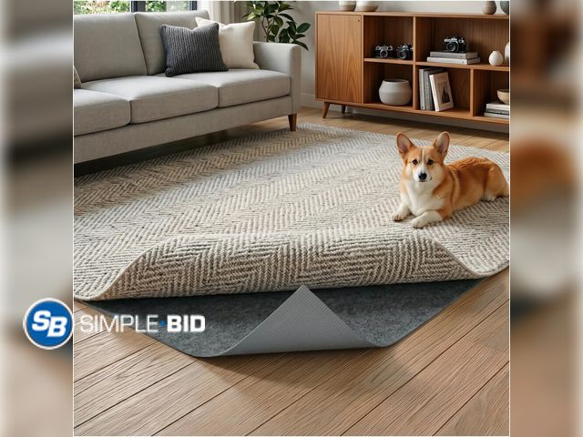 Lot 58-62978 - New Felt Rug Pad, 3 x 5 Ft Rubber Non-Slip Rug Pad Gripper, Keep Rugs Secure and in Place, Extra Str...