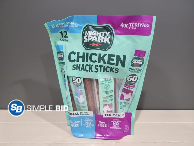 Lot 58-30543 - Mighty Spark CHICKEN Snack Sticks - unopened - individually wrapped