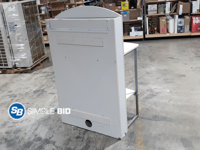 Lot 58-32771 - White Kiosk Desk with Credit Card Reader