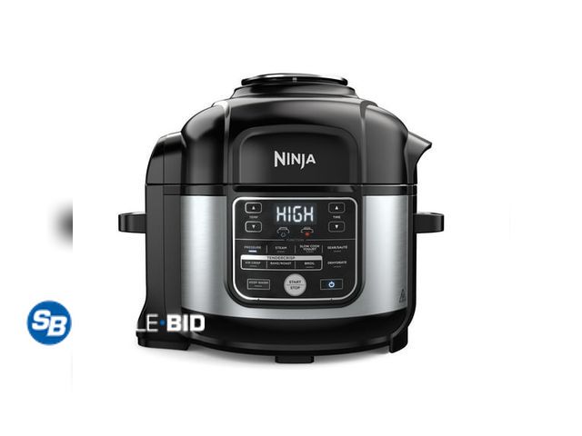 Lot 58-34662 - Ninja Foodi 10-in-1 Multi-Cooker, 6.5 Quart, Pressure Cooker &amp; Air Fryer, Stainless Steel, OS300...