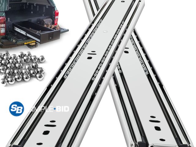 Lot 58-50462 - Lot of (2) New AOLISHENG Heavy Duty Drawer Slides 16'' Full Extension Ball Bearing Telescoping Tool ...