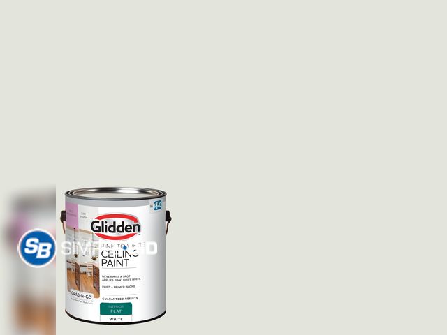 Lot 58-68621 - New Glidden Grab-N-Go Interior Ceiling Paint Flat, Pink to White, 1 Gallon