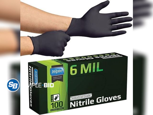 Lot 58-34447 - New Inspire Nitrile Gloves, HEAVY DUTY 6 Mil Nitrile Disposable Gloves, THE ORIGINAL Nitrile, Medica...