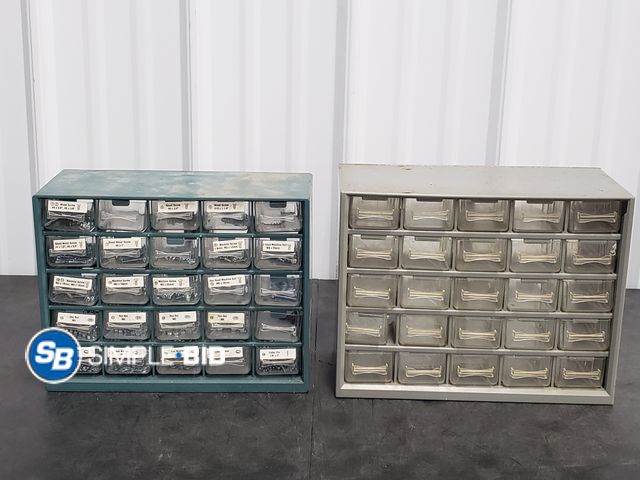 Lot 58-75883 - Lot of (2) Hardware Organizers 25-Drawers Each- Approx 9"x5"x11.5"