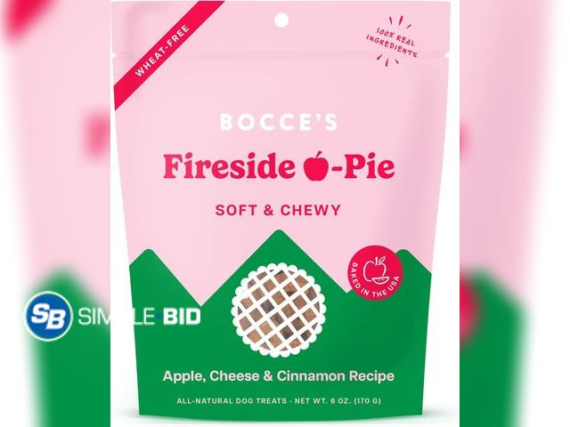 Lot 58-50553 - New Bocce's Bakery Fireside Apple Pie Treats for Dogs, Wheat-Free Everyday Dog Treats, Made with Rea...