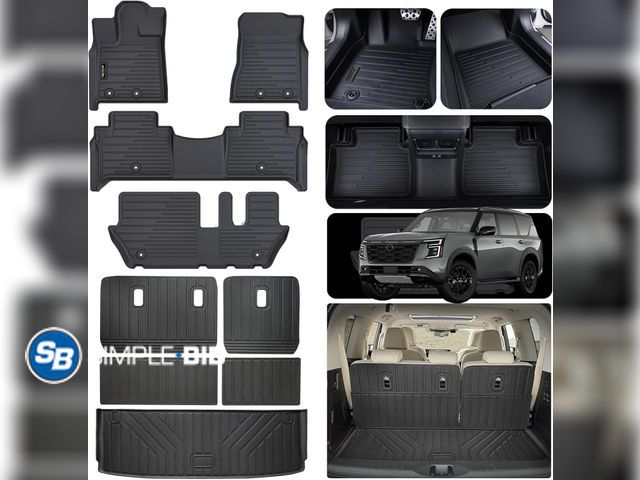 Lot 58-41417 - Floor Mat for 2025 Nissan Armada Only Suit for 8 Seats, TPE All Weather Protection Floor Liners &amp...