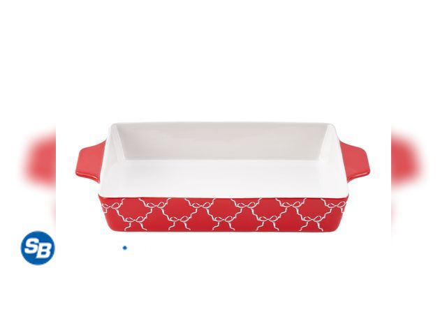 Lot 58-60770 - New Holiday Time 9" x 13" Bow Stoneware Bake &amp; Serve Dish, Bakeware