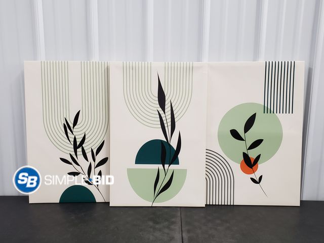 Lot 58-53093 - Set of (3) Canvas Art Prints- Approx 16 x 24" Each