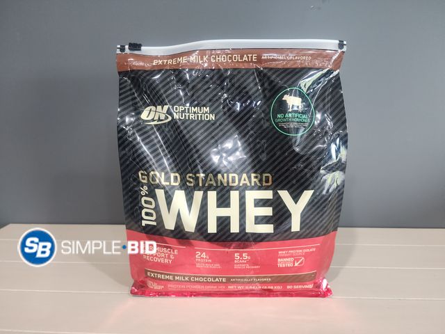 Lot 58-35718 - ON - Optimum Nutrition Gold Standard WHEY Protein Powder Drink mix - Extreme Milk Chocolate - unopen...