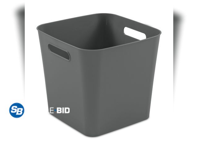 Lot 58-36228 - New Mainstays Cube Plastic Storage Bin, Grey