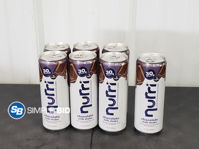 Lot 58-68696 - Lot of (7) New NURRI chocolate Milk Shake drink - 11 fl oz each