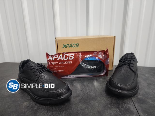 Lot 58-40423 - Xpacs Men's Shoes - Black - with Inserts - Size 9 - New