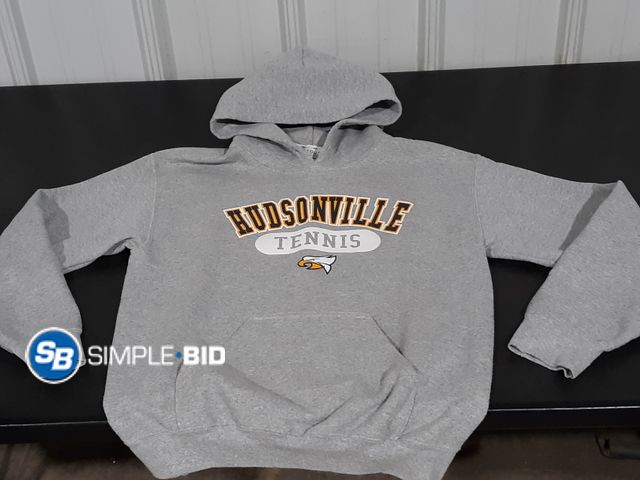 Lot 58-31995 - Young Adult Hudsonville Tennis Hoodie Sweatshirt - SIZE S - in good condition - light use