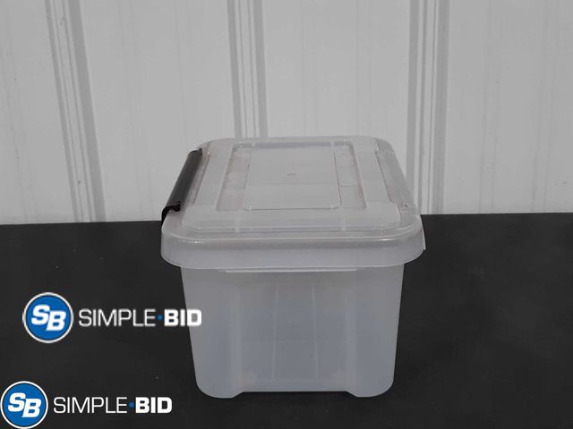 Lot 58-23535 - Small Clear Storage Tote - Small Crack