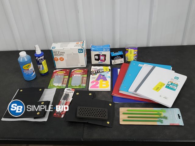 Lot 58-59658 - Lot of School, Home, and office Supplies including notebooks, paper, and so much more - unused