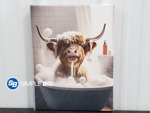 Lot 58-56583 - Bathroom Wall Decor - Cavas Print - Approx 12 x 16"