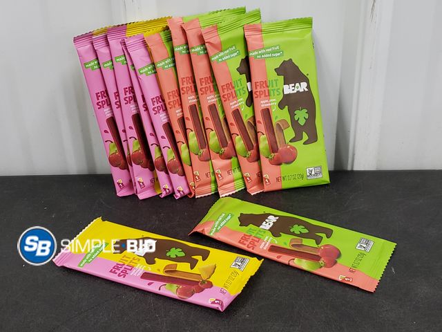Lot 58-58539 - Lot of (12) Fruit Splits Bear Apple pear Pineapple Raspberry - unopened - out of box