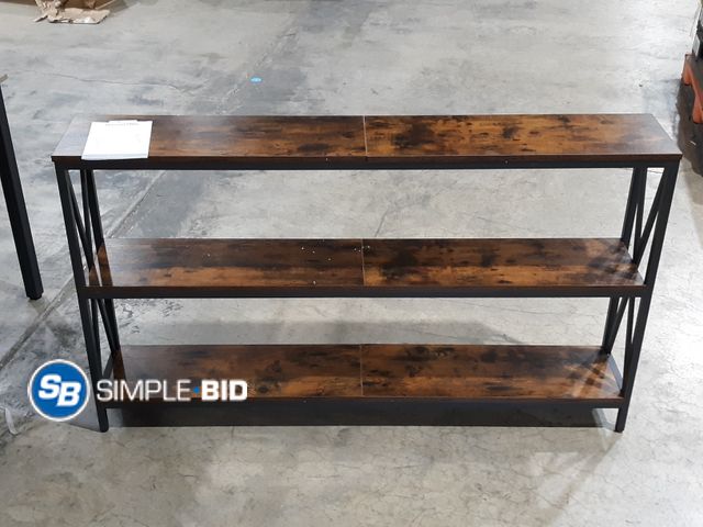 Lot 58-32077 - Console Table, 63" Industrial Entryway Table, Extra Long Sofa Table Behind Couch, X-Shaped Support, ...