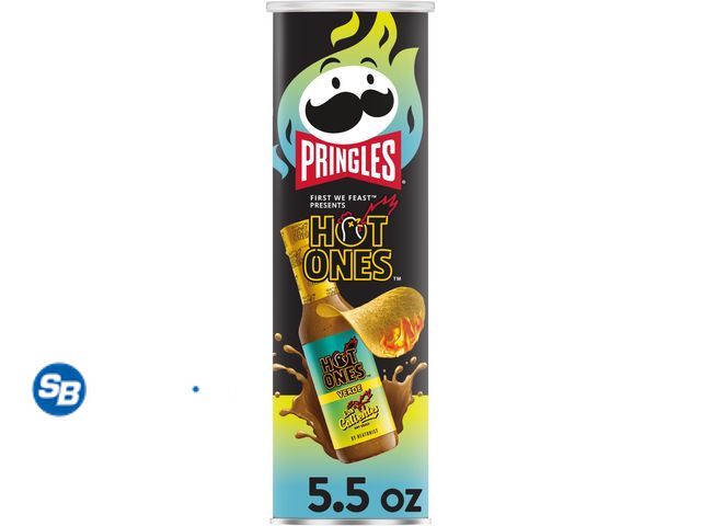 Lot 58-67949 - Lot of (8) Pringles Hot Ones Verde Potato Crisps Chips, Spicy Snacks, 5.5 oz - unopened - expired