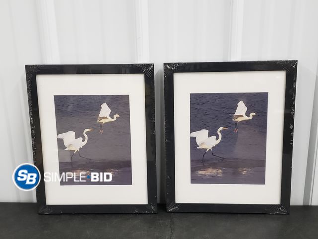 Lot 58-39382 - (2) Black Picture Frames - 11" x 14" - Appears Unused