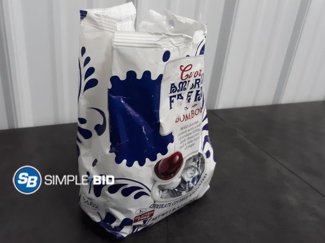 Lot 58-38447 - Guordi Ambrena Bombon Chocolate covered wild cherries - individually wrapped - mostly full - open ba...