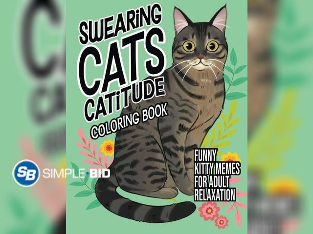 Lot 58-62935 - Lot of (3) New Swearing Cats Catitude: Coloring Book of Funny Kitty Memes For Adult Relaxation