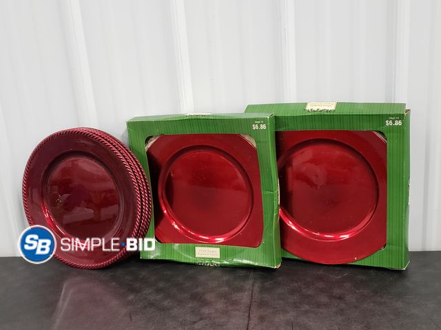 Lot 58-71299 - Lot of (12) Red Chargers - (8) the Same (4) Different Style