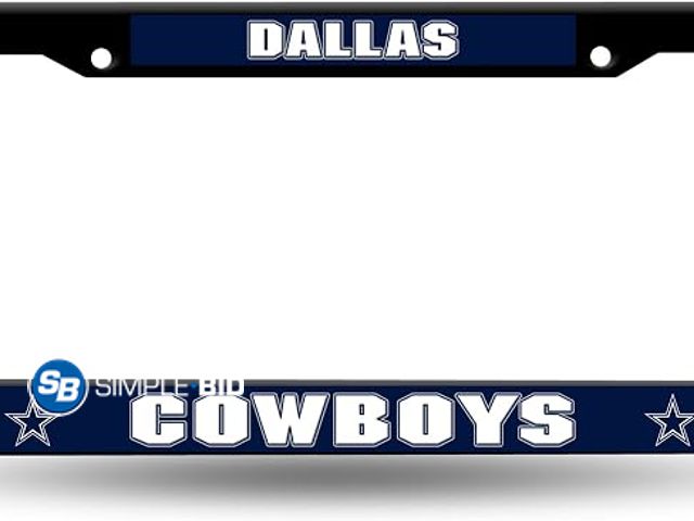 Lot 58-74947 - New Rico Industries NFL Unisex Plastic License Plate Frame -- Dallas Cowboys