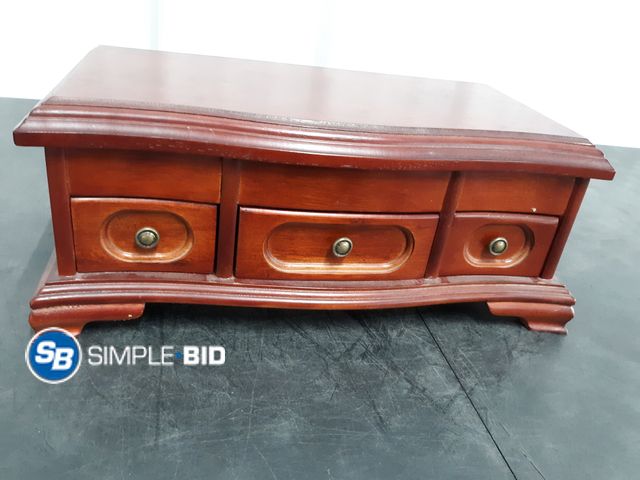 Lot 58-38576 - Wooden Jewelry Box with Drawers