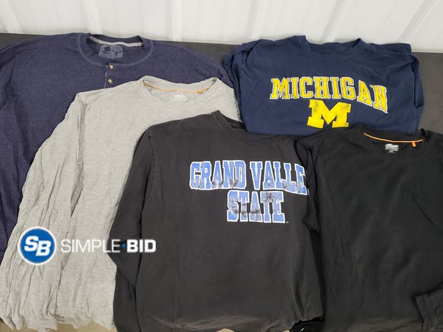 Lot 58-77287 - Lot of (5) MEN'S Long Sleeve Shirts - variety of styles - mostly SIZE XL