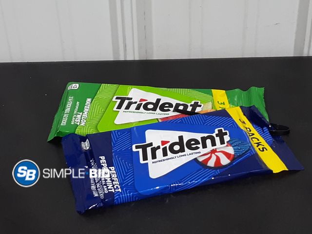 Lot 58-26243 - Lot of (2) 3 Pack Trident Gum Various Flavors