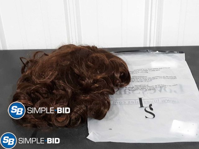 Lot 58-25408 - Dark Brown Curly Wig - Never Worn - Med Length