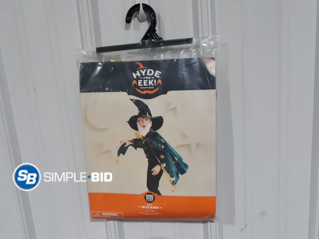 Lot 58-32673 - New Hyde and EEK Kid's WIZARD Costume -- one size fits most
