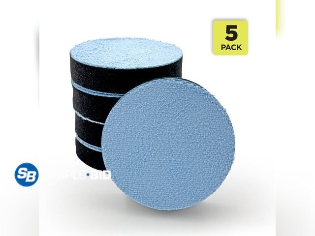 Lot 58-26473 - New Auto Drive Microfiber Car Wax &amp; Polish Applicator Pads, Edgeless Design, 5 Pack