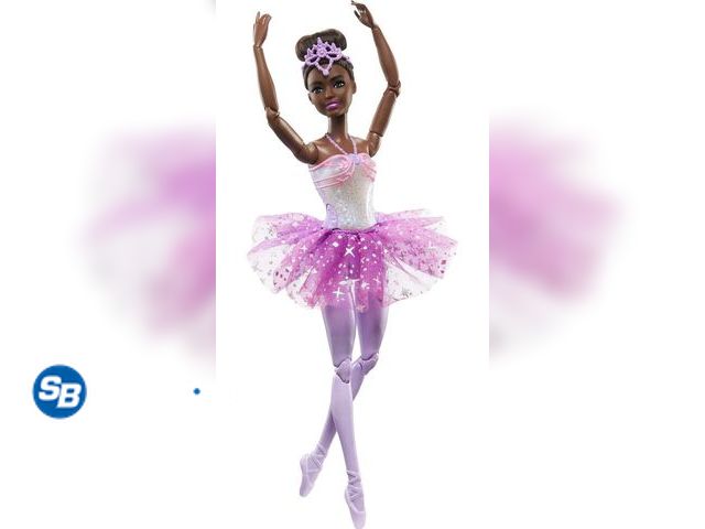 Lot 58-17540 - New Barbie Dreamtopia Twinkle Lights Ballerina Doll, Brunette with Light-Up Feature Wearing Removabl...