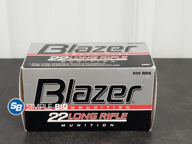 Lot 58-83479 - Blazer Ammunition 22 Long Fire Munition 500 Rounds 40GR
