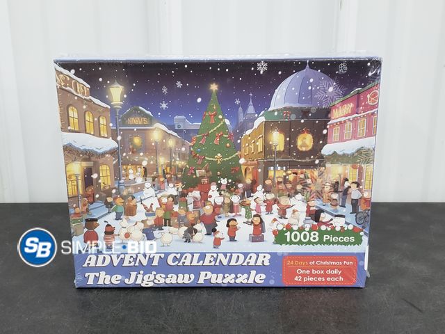 Lot 58-50679 - New Advent Calendar -- The Jigsaw Puzzle -- 24 Days of Christmas fun - one Box daily 42 pieces each ...
