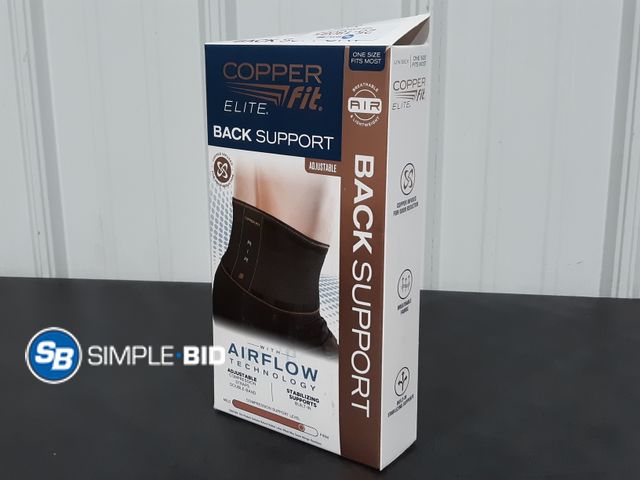 Lot 58-18085 - Copper Fit Elite Air Back Support Brace with Airflow Technology, Adjustable Compression Straps, Doub...