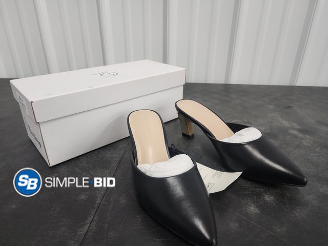 Lot 58-39555 - The Drop - Skyler Black/Gold High Heel Shoe - New - Size 7